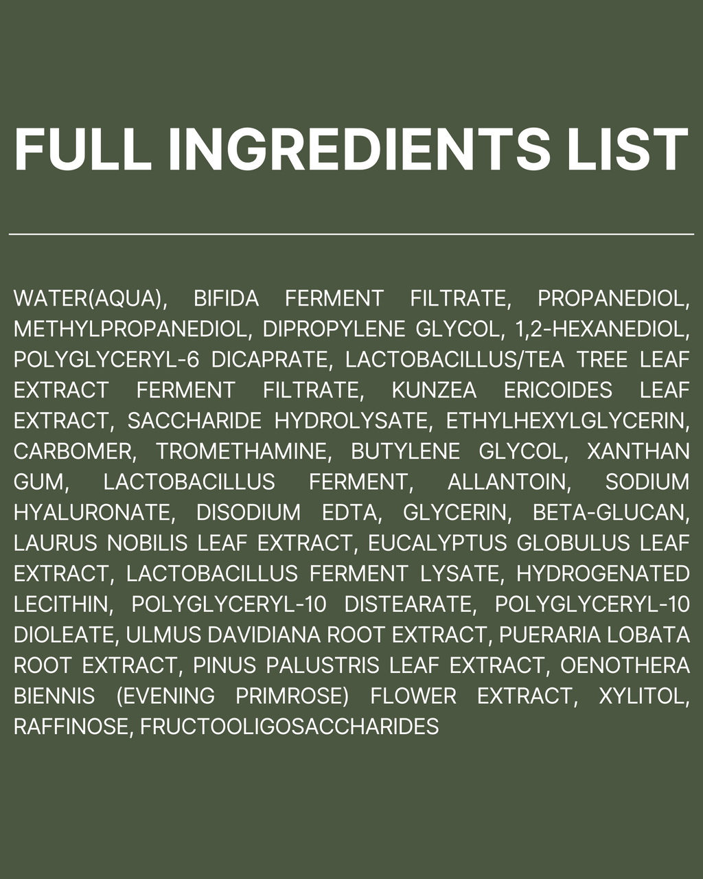 Trouble Patch Mask_Full Ingredients List